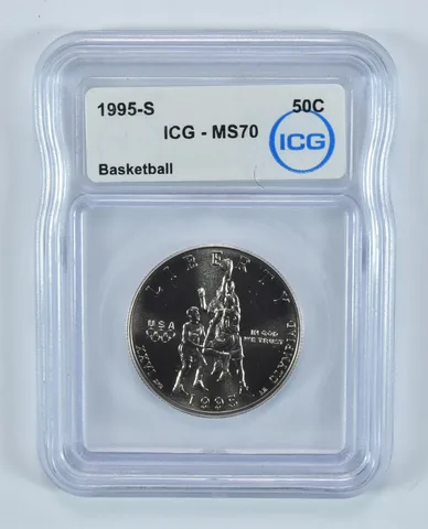 1995-S Olympic Basketball Commemorative Half Dollar MS70 ICG