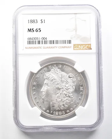 1883 Morgan Silver Dollar MS65 NGC a1790