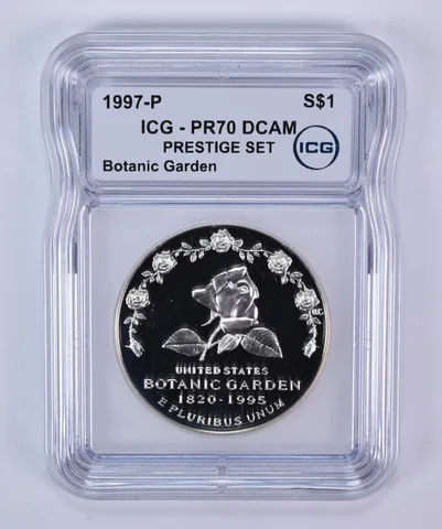 1997-P Botanic Gardens Commemorative Dollar Prestige Set PR70 DCAM ICG