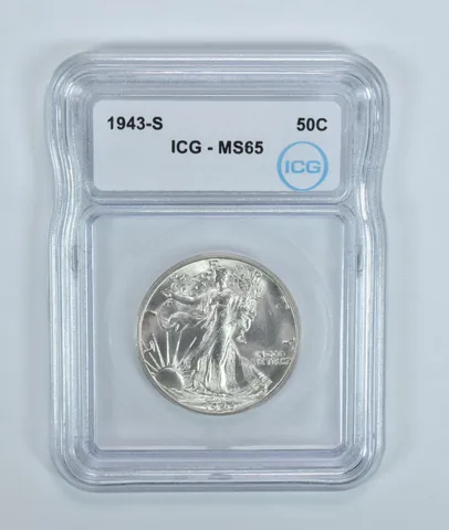 1943-S Walking Liberty Half Dollar MS65 ICG