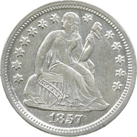 1857 Seated Liberty Dime a9011