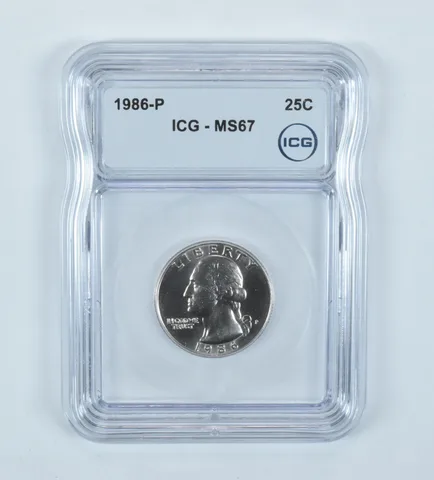 1986-P Washington Quarter MS67 ICG