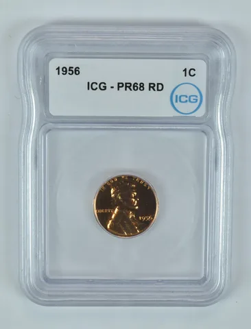 1956 Lincoln Wheat Cent PR68 RD ICG