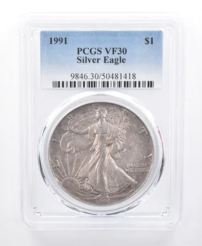 1991 American Silver Eagle VF30 PCGS Lowball *8590