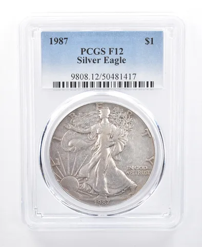 1987 American Silver Eagle F12 PCGS Lowball *8596