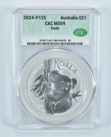 2024 P125 Australia 1 Dollar Silver Koala MS69 CAC CACg