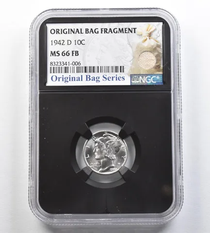 1942-D Mercury Dime Original Bag Fragment MS66 FB NGC *0418