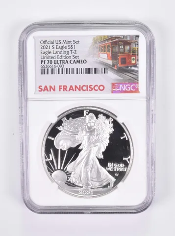 2021-S American Silver Eagle Landing T-2 PF70 NGC Limited Edition
