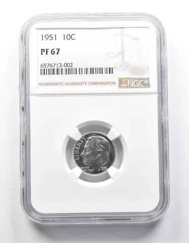PF67 1951 Roosevelt Dime NGC *9875