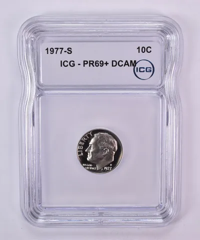 1977-S Roosevelt Dime PR69+ DCAM ICG