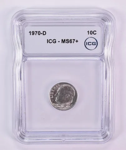 1970-D Roosevelt Dime MS67+ ICG