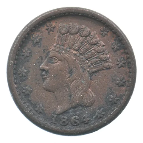 1864 Indian Princes Head - Our Army Civil War Token *5023