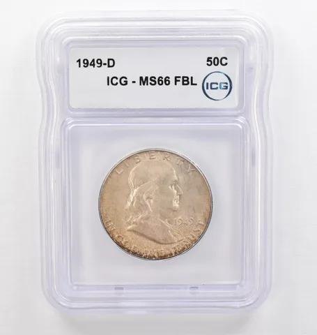 1949-D Franklin Half Dollar MS66 FBL ICG Beautiful Tone *0233