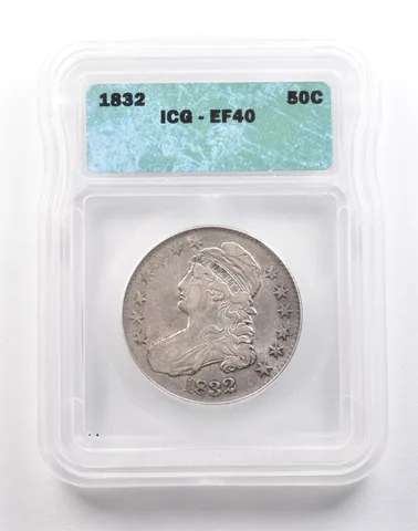 1832 Capped Bust Half Dollar EF40 ICG *2199