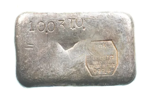 10.03 Troy Oz Silver Bar Deak Perera Vintage Poured Capital Metals *5544