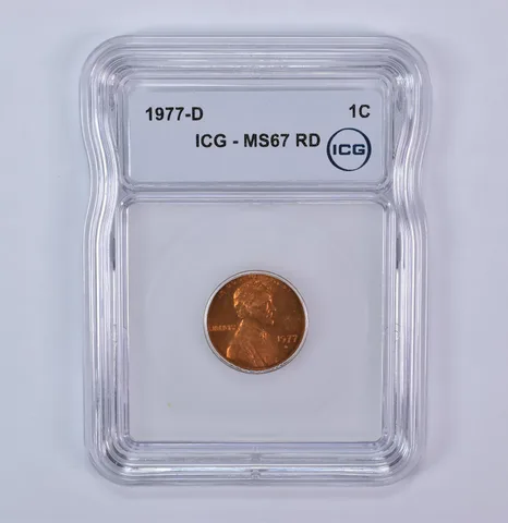 1977-D Lincoln Memorial Cent MS67 RD ICG