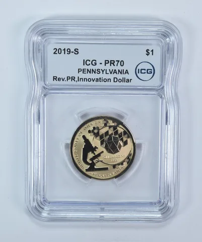 2019-S Innovation $1 Polio Vaccine PA Reverse PR70 ICG