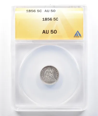 1856 Seated Liberty Half Dime AU50 ANACS a1490