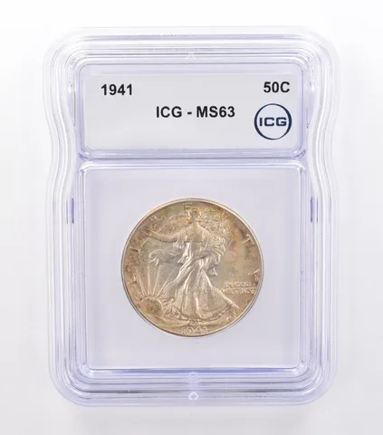 1941 Walking Liberty Half Dollar MS63 ICG Beautiful Tone *9212