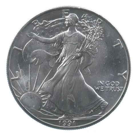 Better Date 1991 American Silver Eagle 1 Troy Oz .999 Fine Silver *658