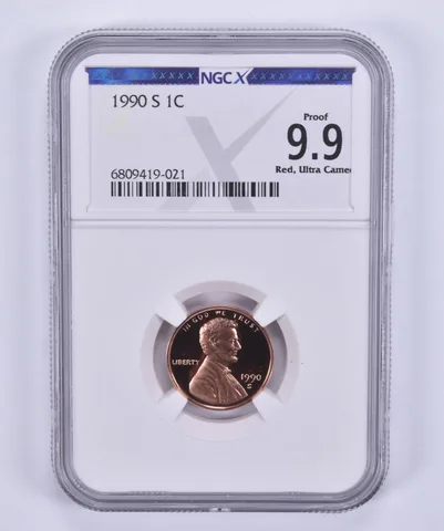 1990-S Lincoln Memorial Cent Proof 9.9 UCAM RD NGC X NGCX