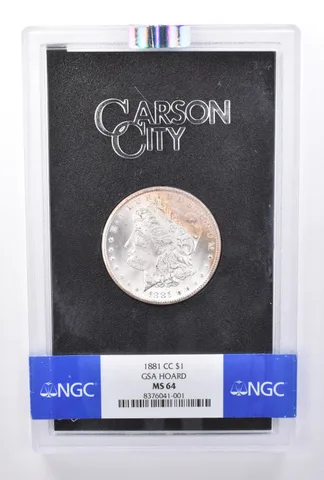 1881-CC Morgan Silver Dollar GSA Goard MS64 NGC Peripheral Tone *9447
