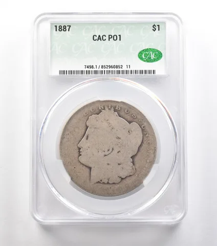 1887 Morgan Silver Dollar PO1 CAC Lowball *0897