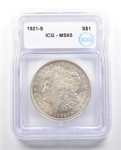 1921-S Morgan Silver Dollar MS65 ICG *4350