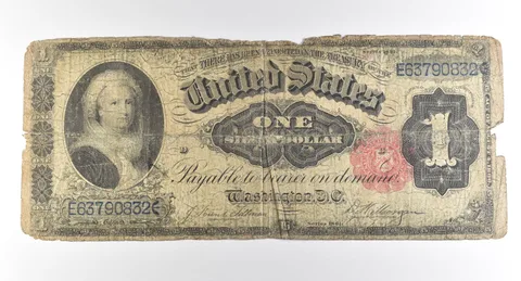 1891 $1 Silver Certificate Large Note Red Seal *3733