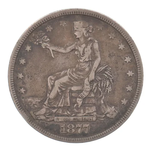 1877 Seated Liberty Trade Dollar Beautiful Tone *3648