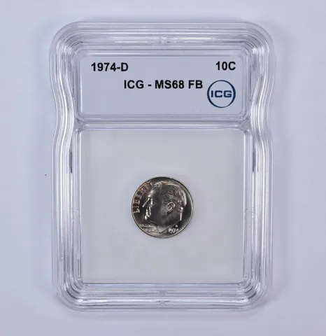 1974-D Roosevelt Dime MS68 FB ICG