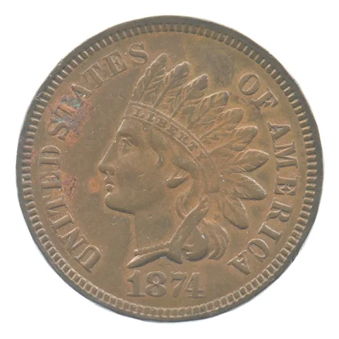 1874 Indian Head Cent *4124