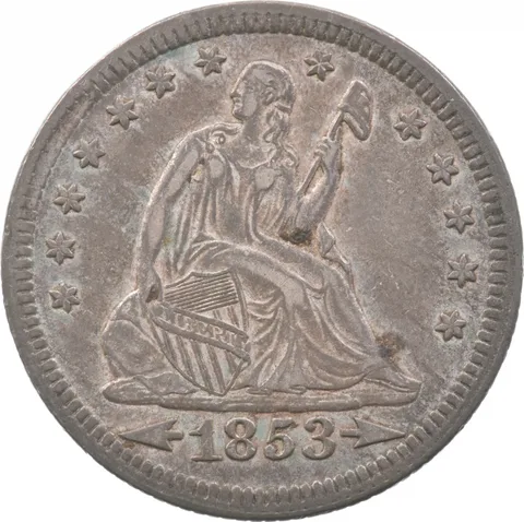 1853 Seated Liberty Quarter Arrows *5523