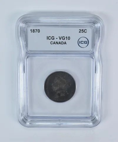 1870 Canada 25 Cents VG10 ICG *5694