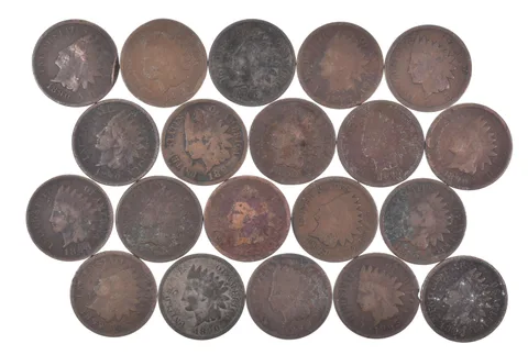 Lot 20 1800's 1890-1899 Indian Head Penny Cents US Coin Collection 2/5 Roll *514