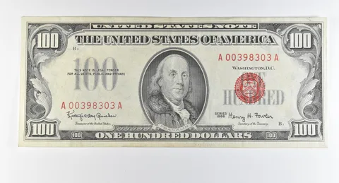1966 $100 United States Note Red Seal *0306