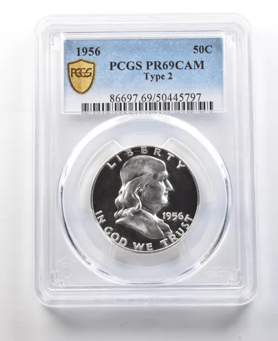 1956 Franklin Half Dollar Type 2 PR69 CAM PCGS *0377