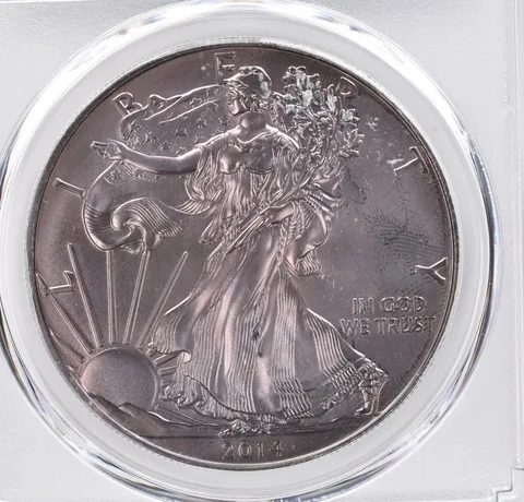 2014 American Silver Eagle MS68 PCGS Beautiful Tone *1198