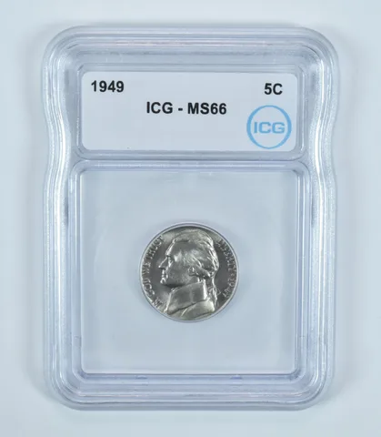 1949 Jefferson Nickel MS66 ICG