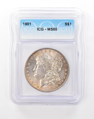 1901 Morgan Silver Dollar MS60 ICG Beautiful Tone a3311