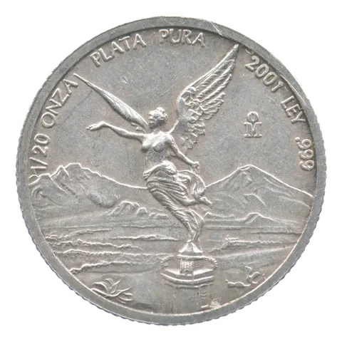 2001 Mo Mexico 1/20 Onza Silver Libertad *7408
