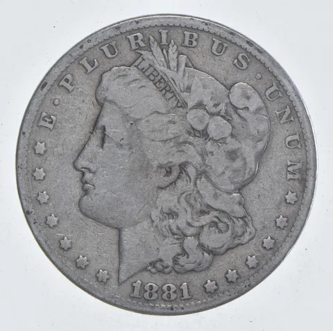 Early - 1881 Morgan Silver Dollar - 90% US Coin *870