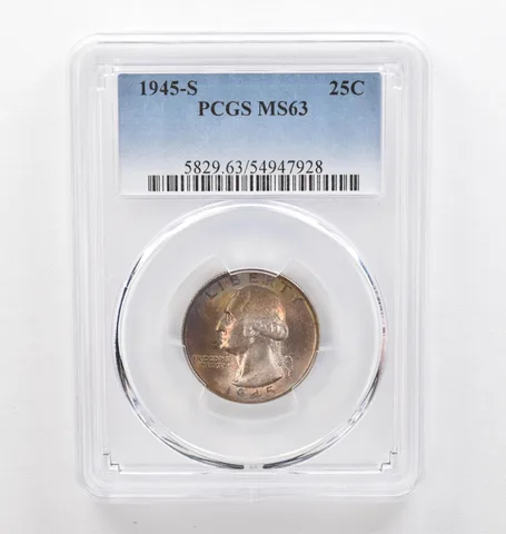 1945-S Washington Quarter MS63 PCGS Beautiful Tone *0312
