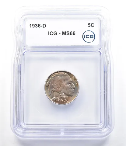 1936-D Indian Head Buffalo Nickel MS66 ICG *6951