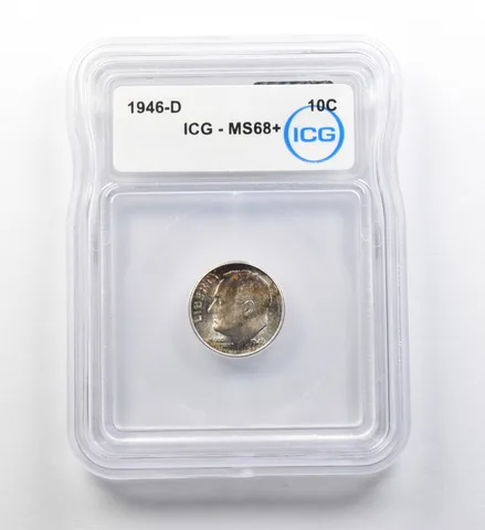 1946-D Roosevelt Dime MS68+ ICG *8221