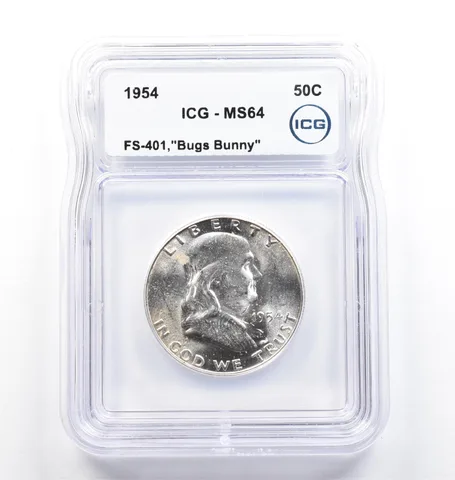 1954 Franklin Half Dollar Bugs Bunny FS-401 MS64 ICG *9845