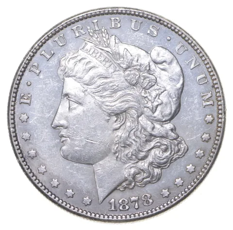 1878 Morgan Silver Dollar - 8TF - V6 - Veds PL a5619