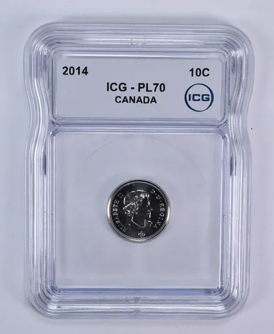 2014 Canada 10 Cents Bluenose PL70 ICG