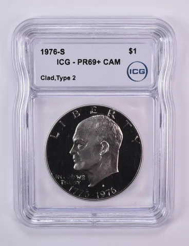 1976-S Eisenhower $1 Type 2 CLAD PR69+ CAM ICG