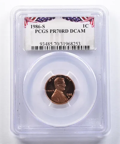 1986-S Lincoln Memorial Cent PR70 RD DCAM PCGS *2608